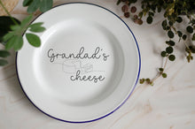 Cheese Plate - Engraved Enamel Plate - One Mama One Shed