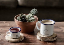 Monogram Mug - Engraved Enamel Mug - One Mama One Shed