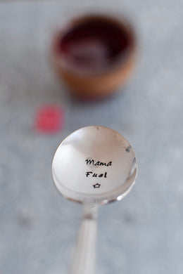 Mama Fuel - Hand Stamped Vintage Tea Spoon - One Mama One Shed