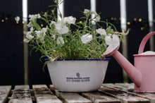 Where Flowers Bloom So Does Hope - Engraved Enamel Planter - One Mama One Shed
