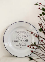 Dear Santa Plate - Engraved Enamel Christmas Eve Plate - One Mama One Shed