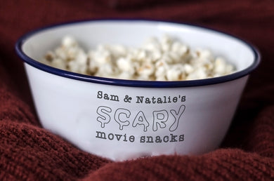 Personalised Scary Movie Snacks Bowl - One Mama One Shed