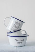 Your Text Here - Engraved Enamel Mug - One Mama One Shed
