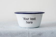 Your Text Here - Engraved Enamel Snack Bowl/Planter - One Mama One Shed