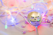 Top Knot and Double Shot - Hand Stamped Vintage Teaspoon - One Mama One Shed