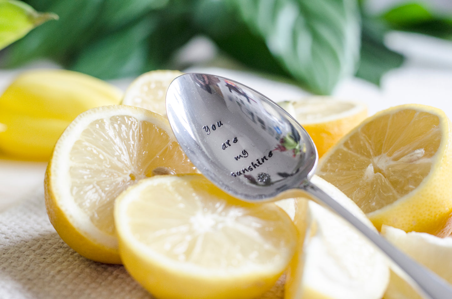 You Are My Sunshine - Hand Stamped Engraved Spoon - Vintage Table Spoon - One Mama One Shed