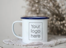 Your Logo Here - Engraved Enamel Mug - One Mama One Shed