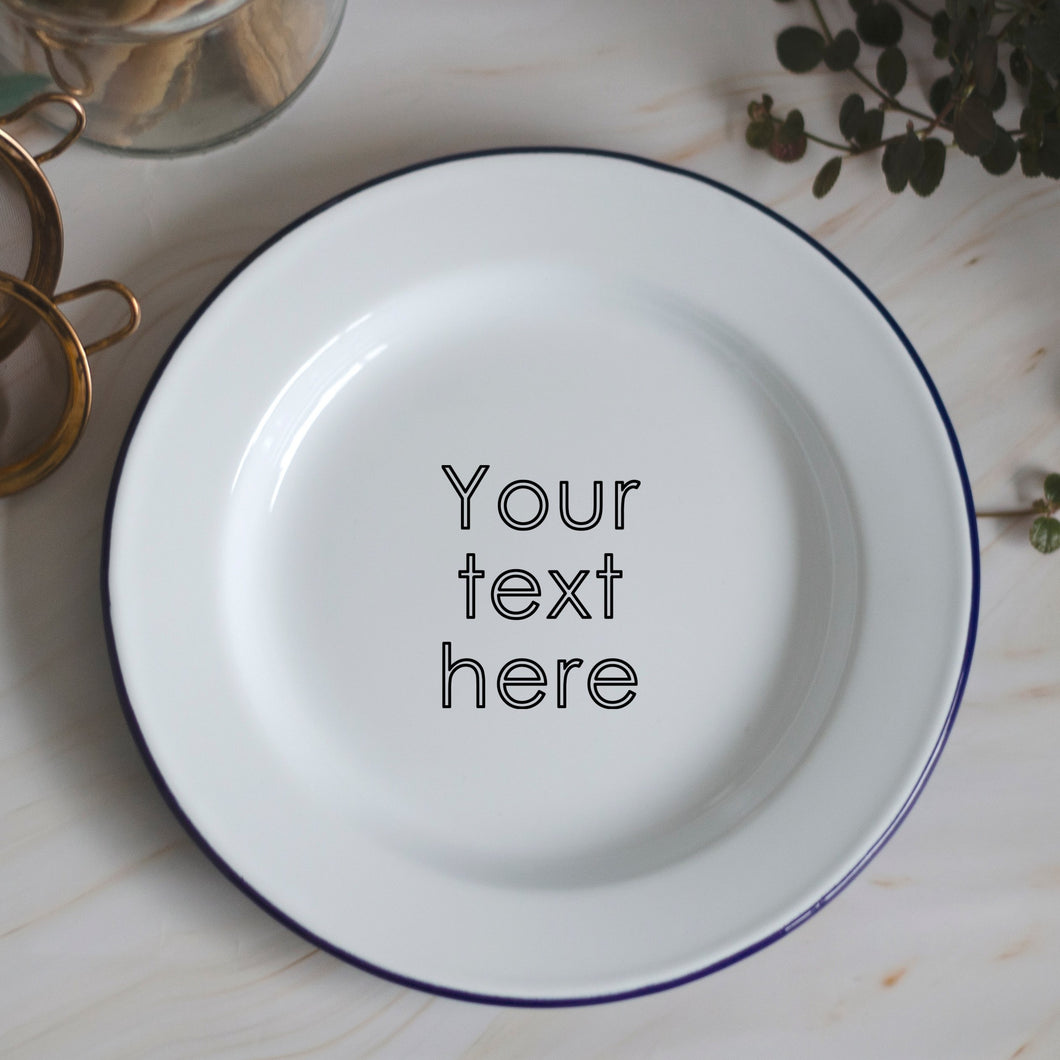 Personalised plate - custom text